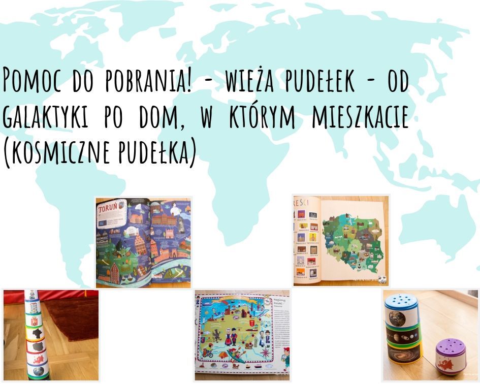 Czy twoje dziecko wie gdzie mieszka? Jak tłumaczę co to dom, miasto, województwo, kraj?  DIY pudełka kosmiczne do pobrania!